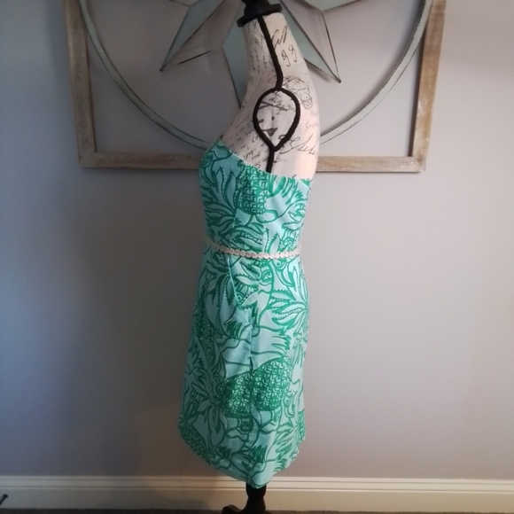 Rare Lilly Pulitzer Originals Bloomy Dress Shorely Blue Toucan Tango Print - 4 - Picture 6 of 14